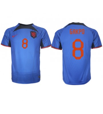 Holland Cody Gakpo #8 Replika Udebanetrøje VM 2022 Kortærmet